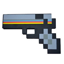 Ptákoviny - Minecraft pistole - černá