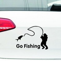 Nálepka na auto - Go Fishing