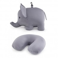 Oboustranný cestovní polštářek ve tvaru slona